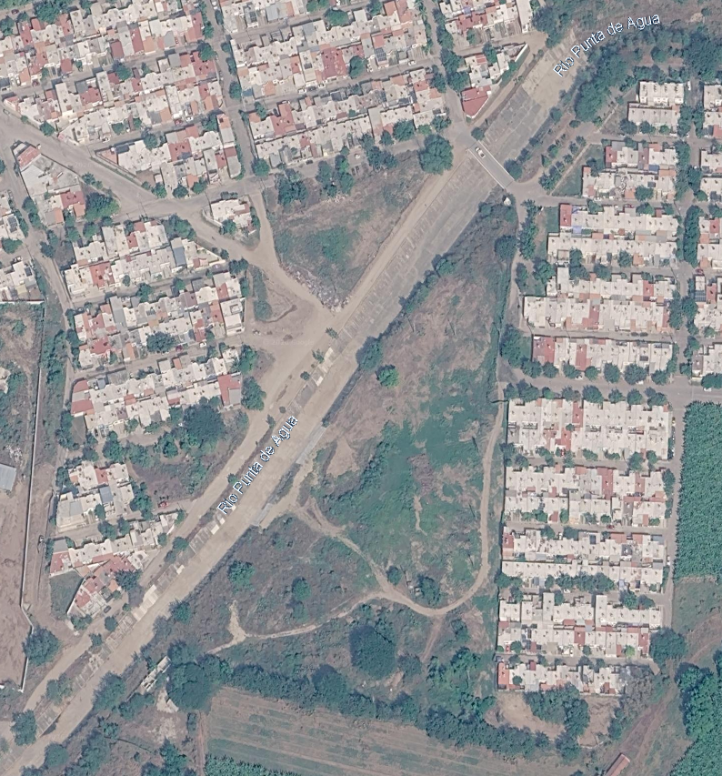 Vista satelital de Senderos del Rio
